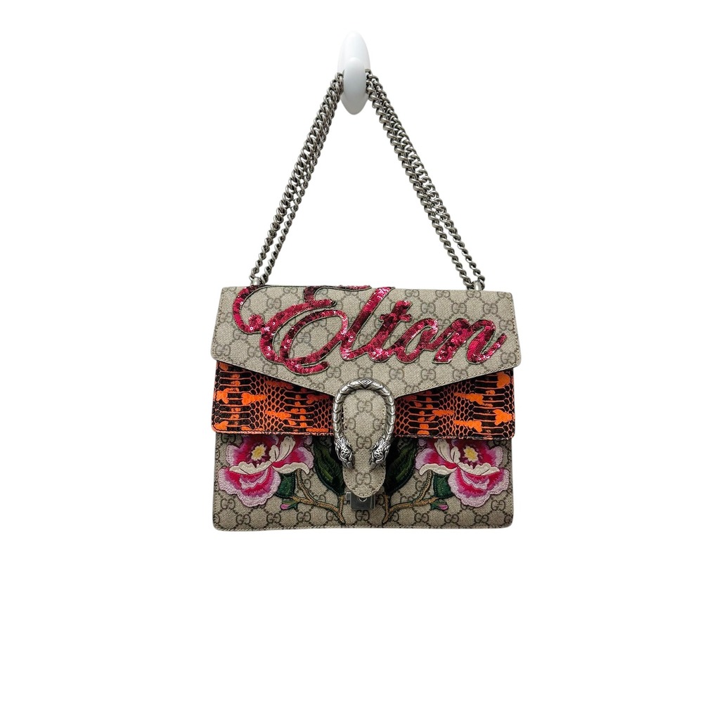 Gucci Dionysus Elton John GG Supreme Floral Sequin Shoulder Bag‎